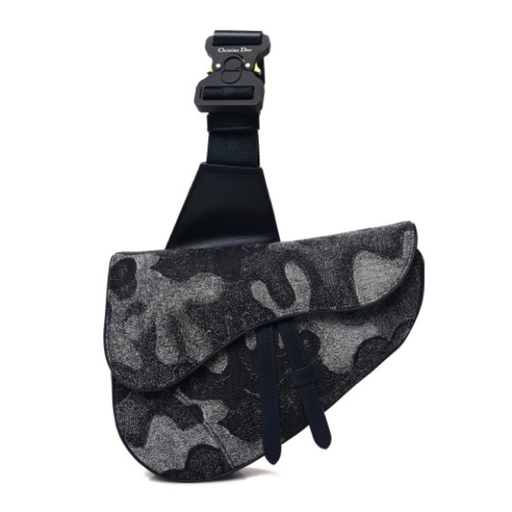 Dior X Peter Doug Denim Camouflage Saddle Bag